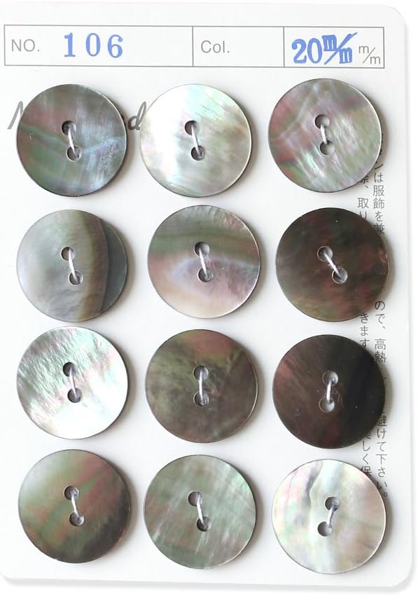 日本紐釦貿易 シェルボタン φ20mm IGA106-20 （ご注文単位1枚）【直送品】
