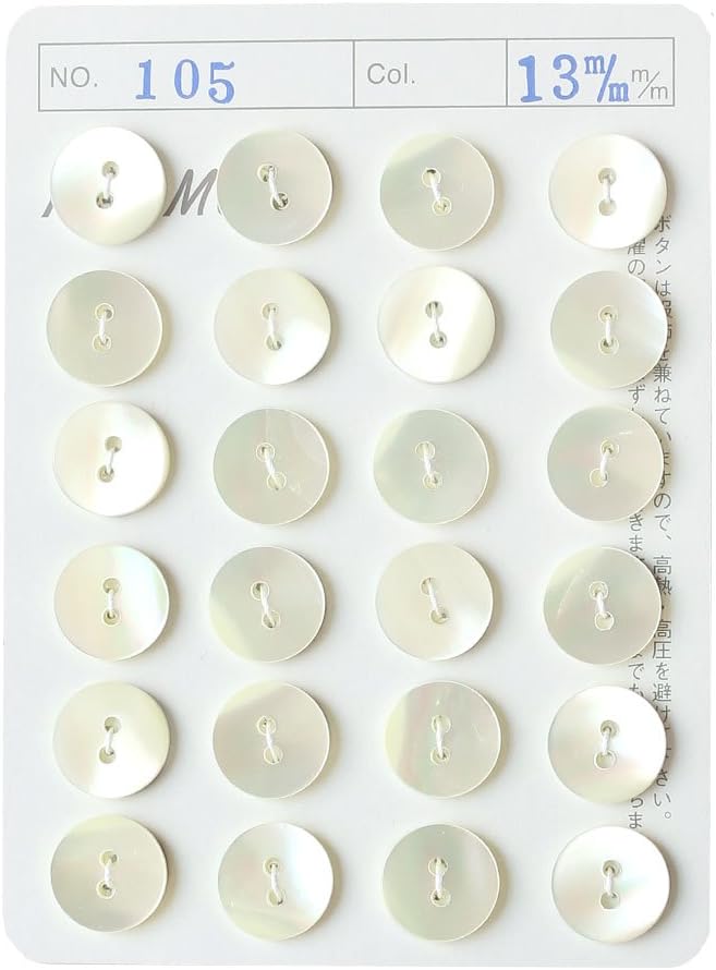 日本紐釦貿易 シェルボタン φ13mm IGA105-13 （ご注文単位1枚）【直送品】