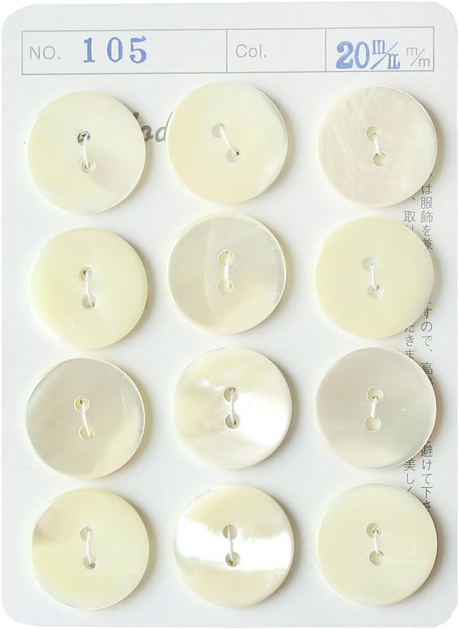 日本紐釦貿易 シェルボタン φ20mm IGA105-20 （ご注文単位1枚）【直送品】