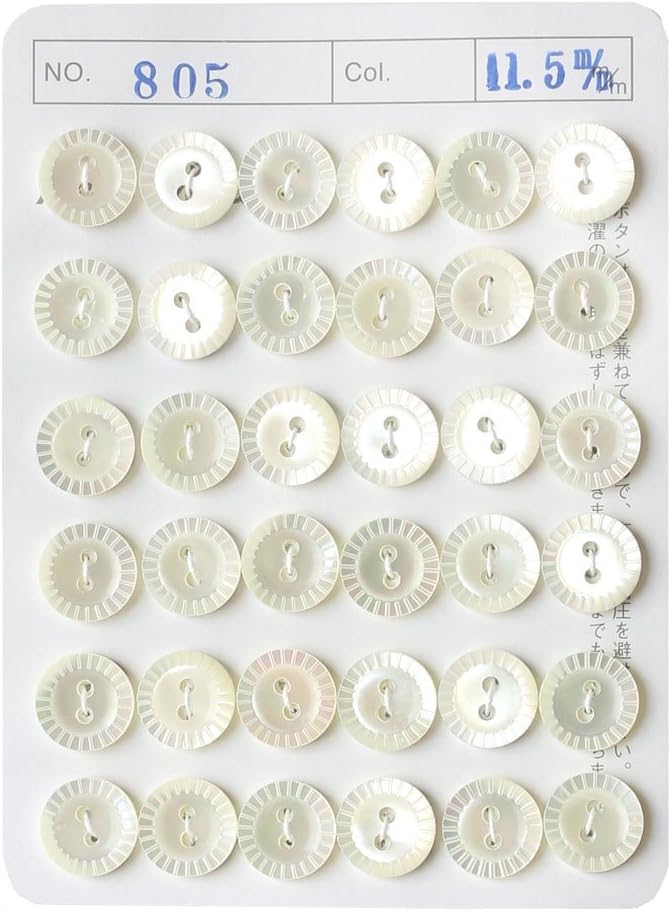 日本紐釦貿易 シェルボタン φ11.5mm IGA805-11 （ご注文単位1枚）【直送品】