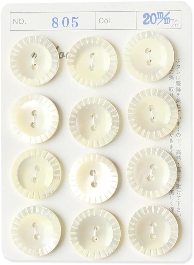 日本紐釦貿易 シェルボタン φ20mm IGA805-20 （ご注文単位1枚）【直送品】