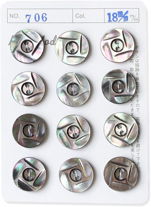 日本紐釦貿易 シェルボタン φ18mm IGA706-18 （ご注文単位1枚）【直送品】