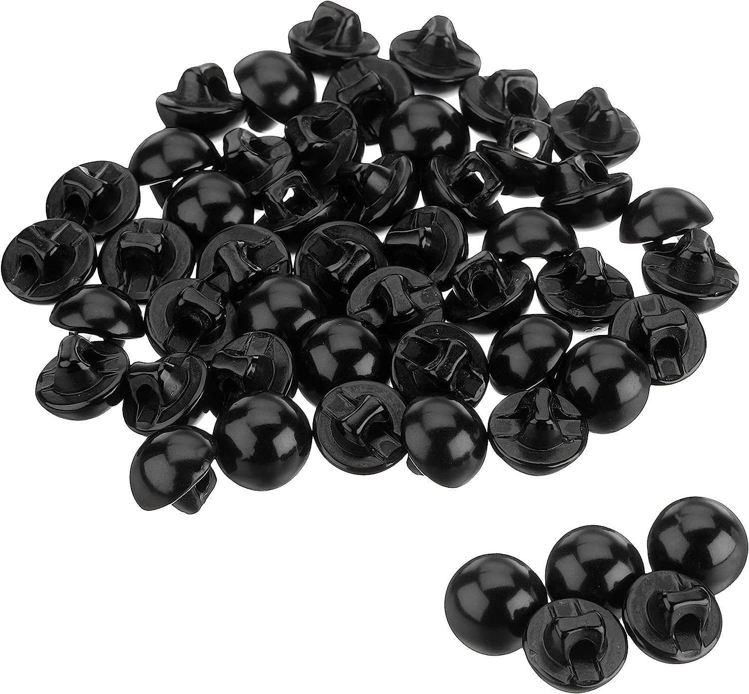 日本紐釦貿易 裏穴 目玉ボタン 144個入 φ10mm 黒 CE143-1-144 （ご注文単位1束）【直送品】