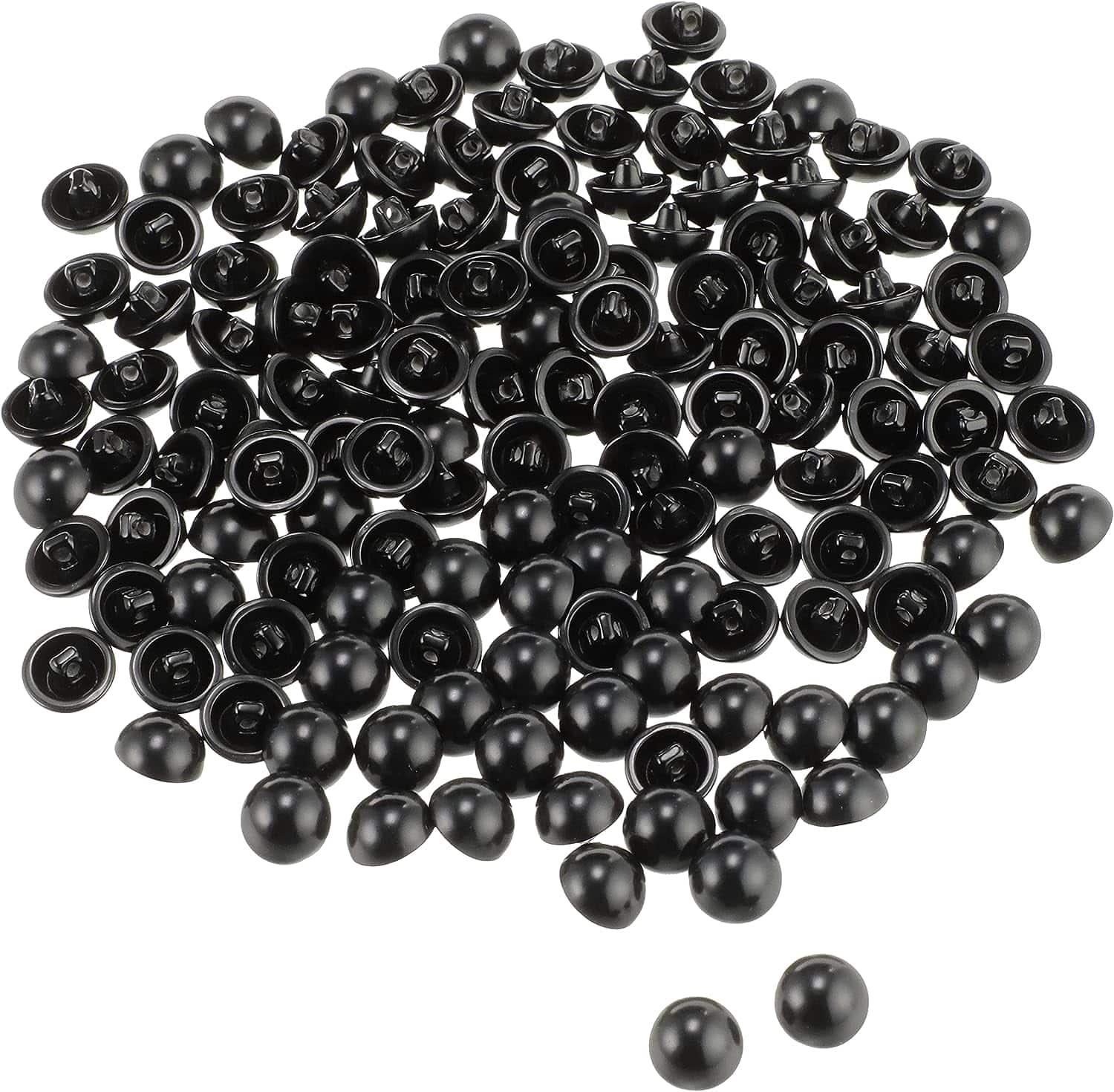 日本紐釦貿易 裏穴 目玉ボタン 144個入 φ13mm 黒 CE145-1-144 (ご注文単位1束)【直送品】