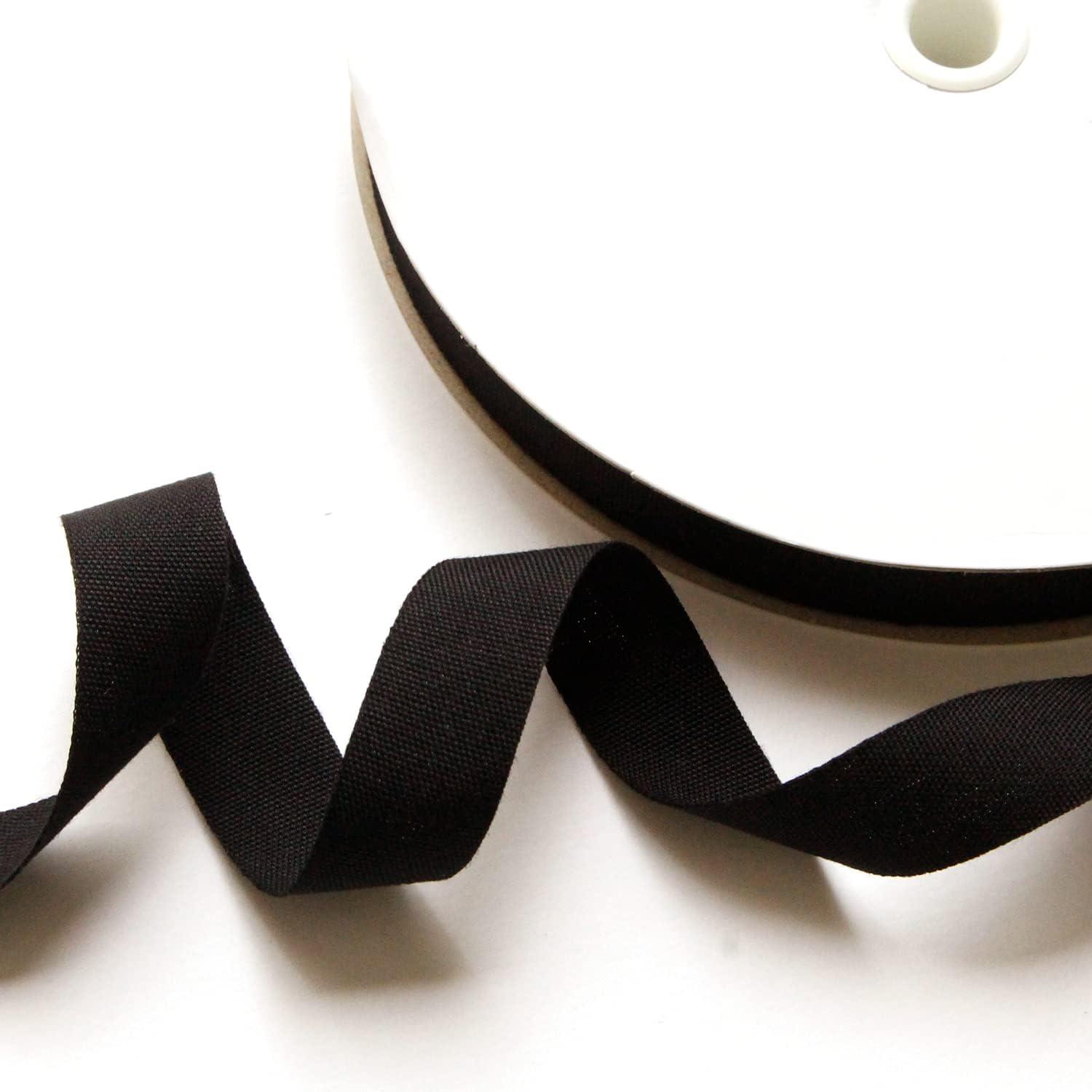 日本紐釦貿易 薄手平織テープ 15mm巾×30m巻 黒 IC1254-15MM-5 （ご注文単位1巻）【直送品】