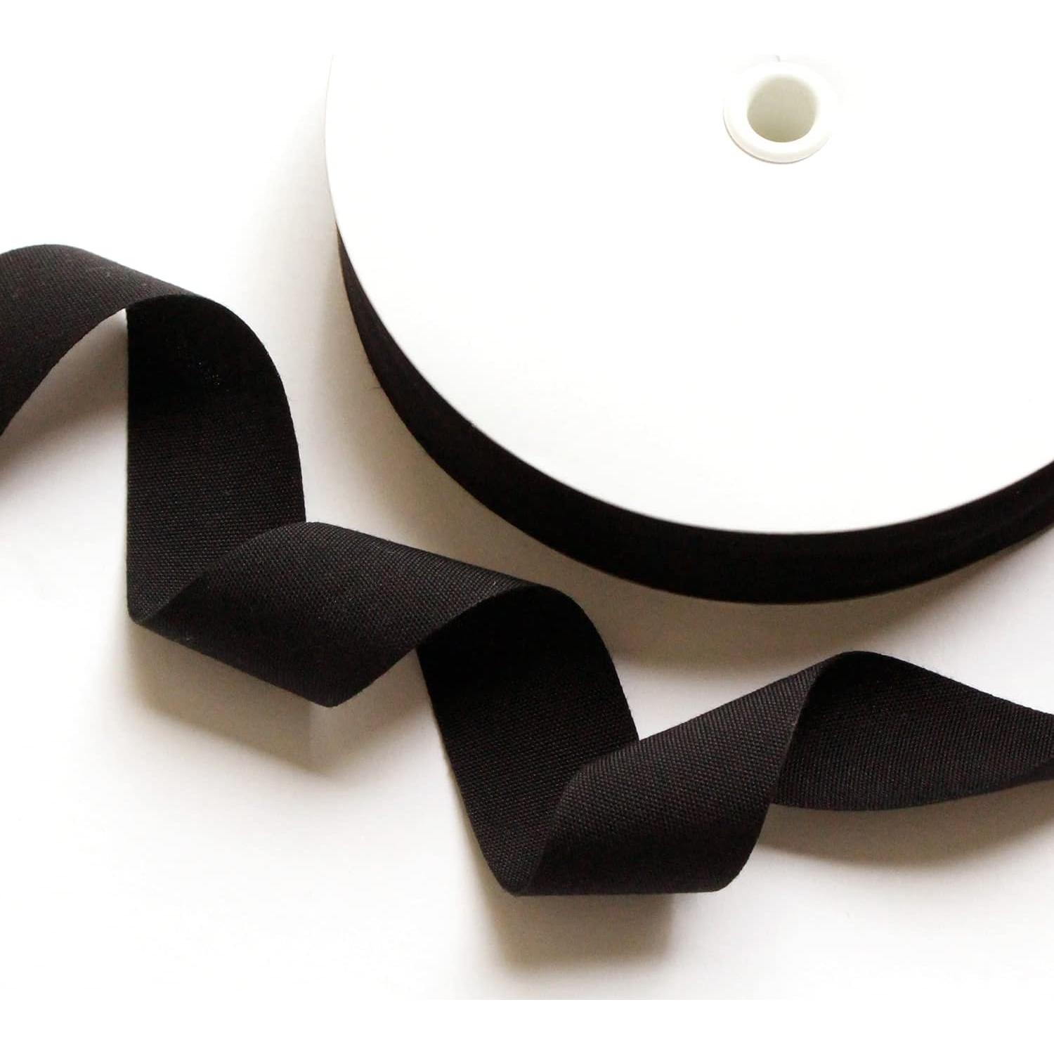 日本紐釦貿易 薄手平織テープ 25mm巾×30m巻 黒 IC1254-25MM-5 （ご注文単位1巻）【直送品】