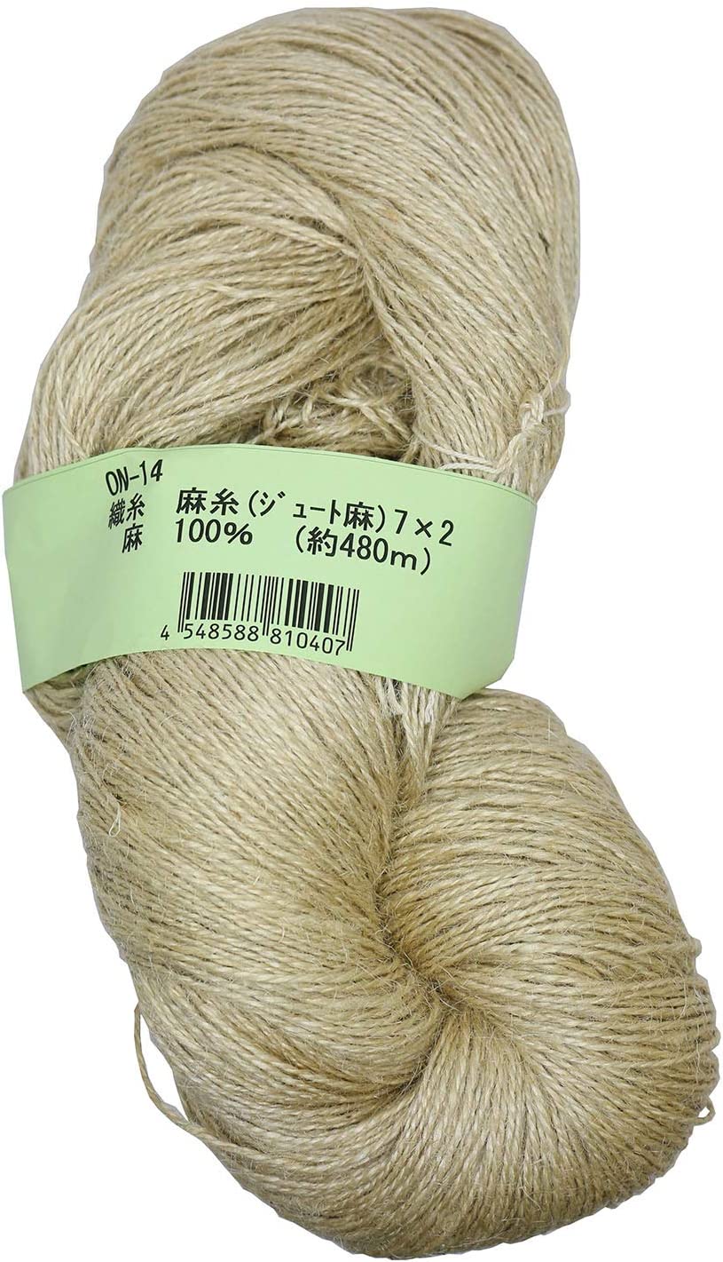 日本紐釦貿易 生川商店 織り糸・編み糸 麻糸ジュート麻 径1mm×480m巻 ON14 クリーム ON-14 （ご注文単位1巻）【直送品】