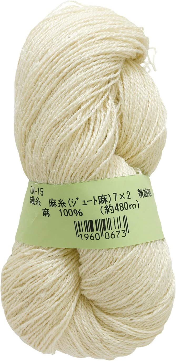 日本紐釦貿易 生川商店 織り糸・編み糸 麻糸ジュート麻 精錬晒 径2mm×440m巻 ON15 （ご注文単位1巻）【直送品】