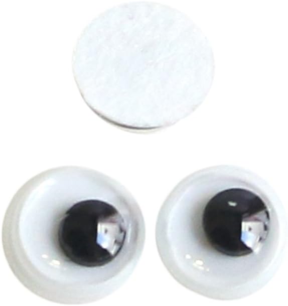 日本紐釦貿易 動眼 貼り付け 45個入り φ4mm 黒 CE101 （ご注文単位1束）【直送品】