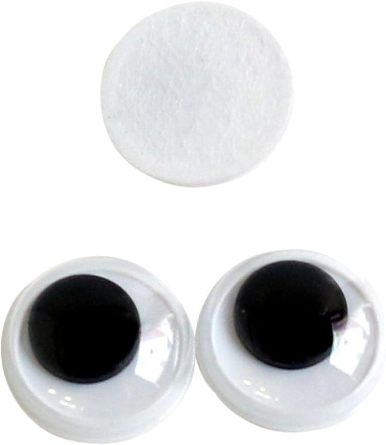 日本紐釦貿易 動眼 貼り付け 36個入り φ7mm 黒 CE104 （ご注文単位1束）【直送品】