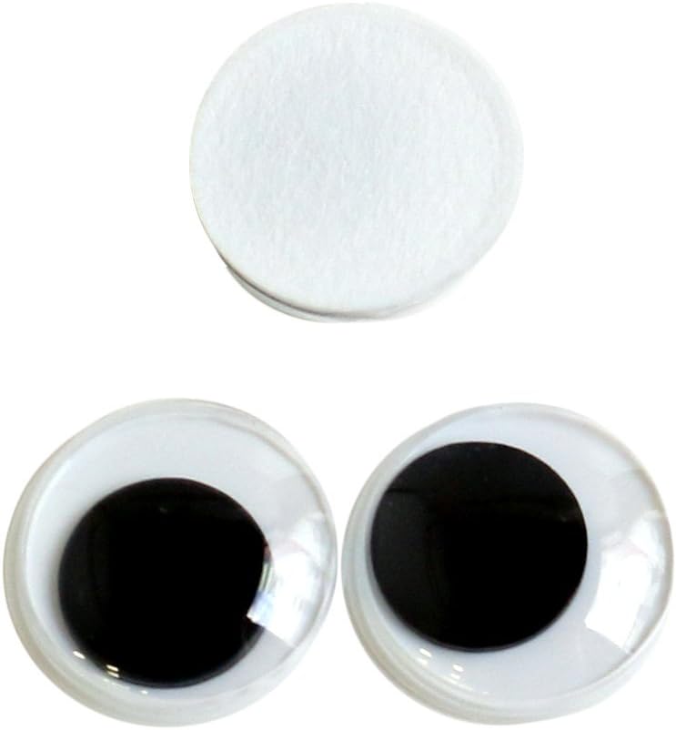 日本紐釦貿易 動眼 貼り付け 24個入り φ10mm 黒 CE107 （ご注文単位1束）【直送品】