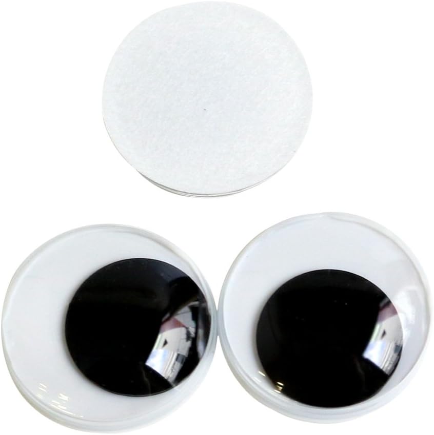 日本紐釦貿易 動眼 貼り付け 12個入り φ18mm 黒 CE110 （ご注文単位1束）【直送品】