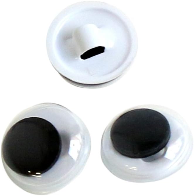 日本紐釦貿易 動眼 ボタン式 30個入り φ8mm 黒 CE125 （ご注文単位1束）【直送品】