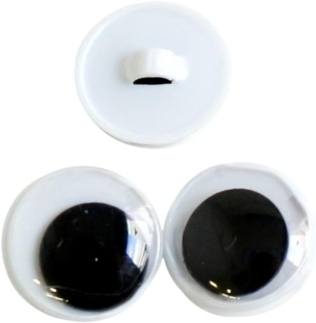 日本紐釦貿易 動眼 ボタン式 24個入り φ10mm 黒 CE126 （ご注文単位1束）【直送品】