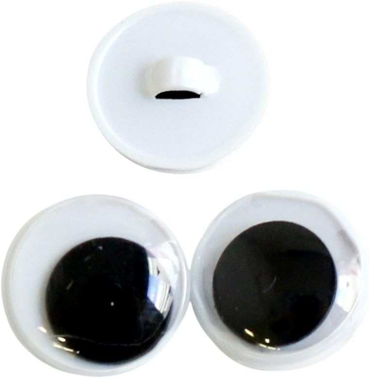 日本紐釦貿易 動眼 ボタン式 20個入り φ12mm 黒 CE127 （ご注文単位1束）【直送品】