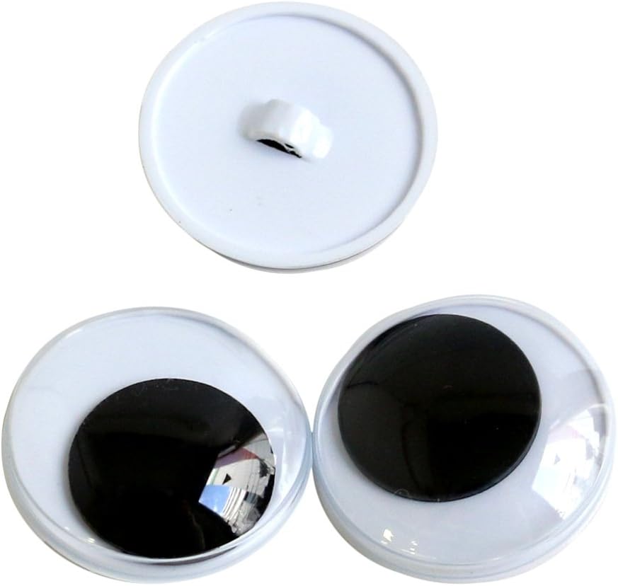 日本紐釦貿易 動眼 ボタン式 18個入り φ18mm 黒 CE129 （ご注文単位1束）【直送品】