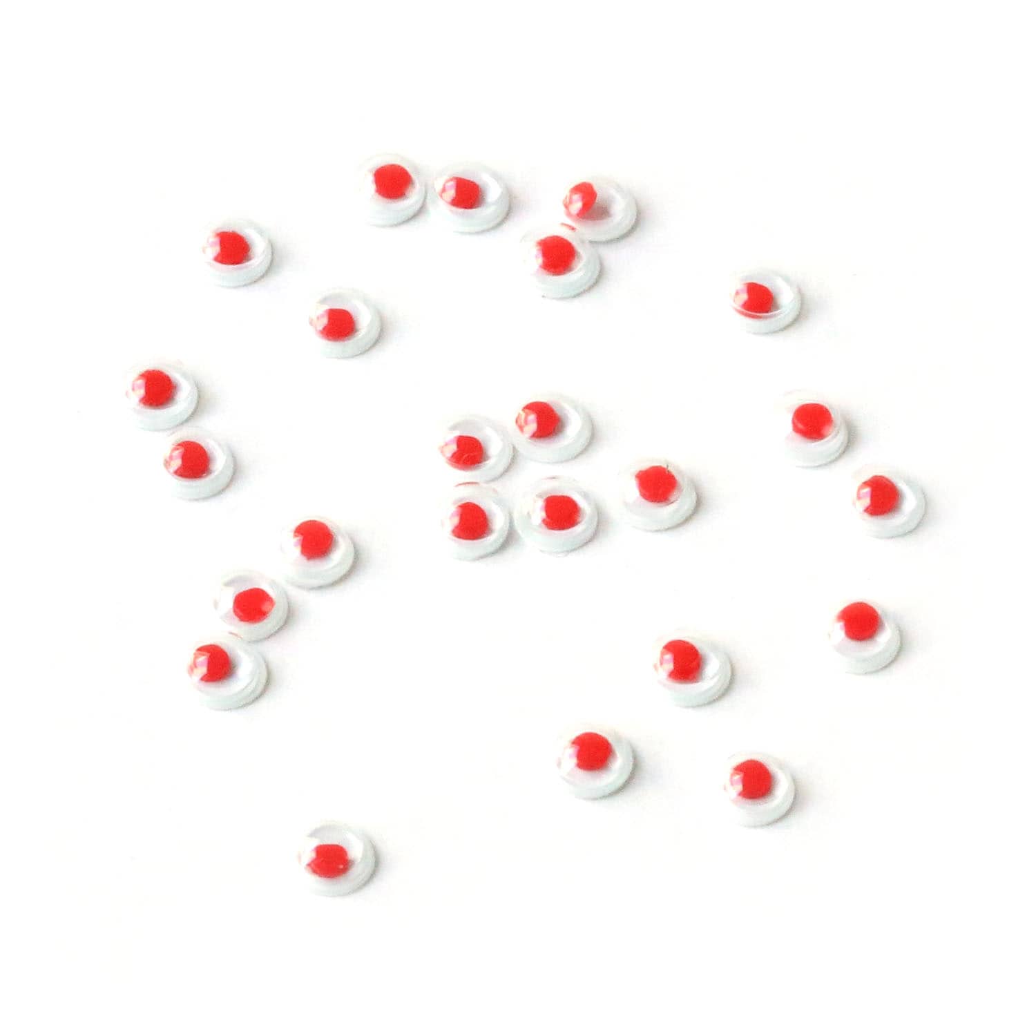 日本紐釦貿易 動眼 貼り付け 24個入り φ5mm 赤 CE172 (ご注文単位1束)【直送品】