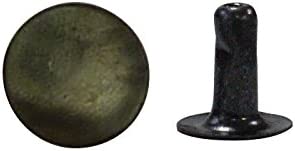 日本紐釦貿易 片面カシメ 特小サイズ 4.5×5mm 100個 ブラックニッケル F3-23 （ご注文単位1束）【直送品】