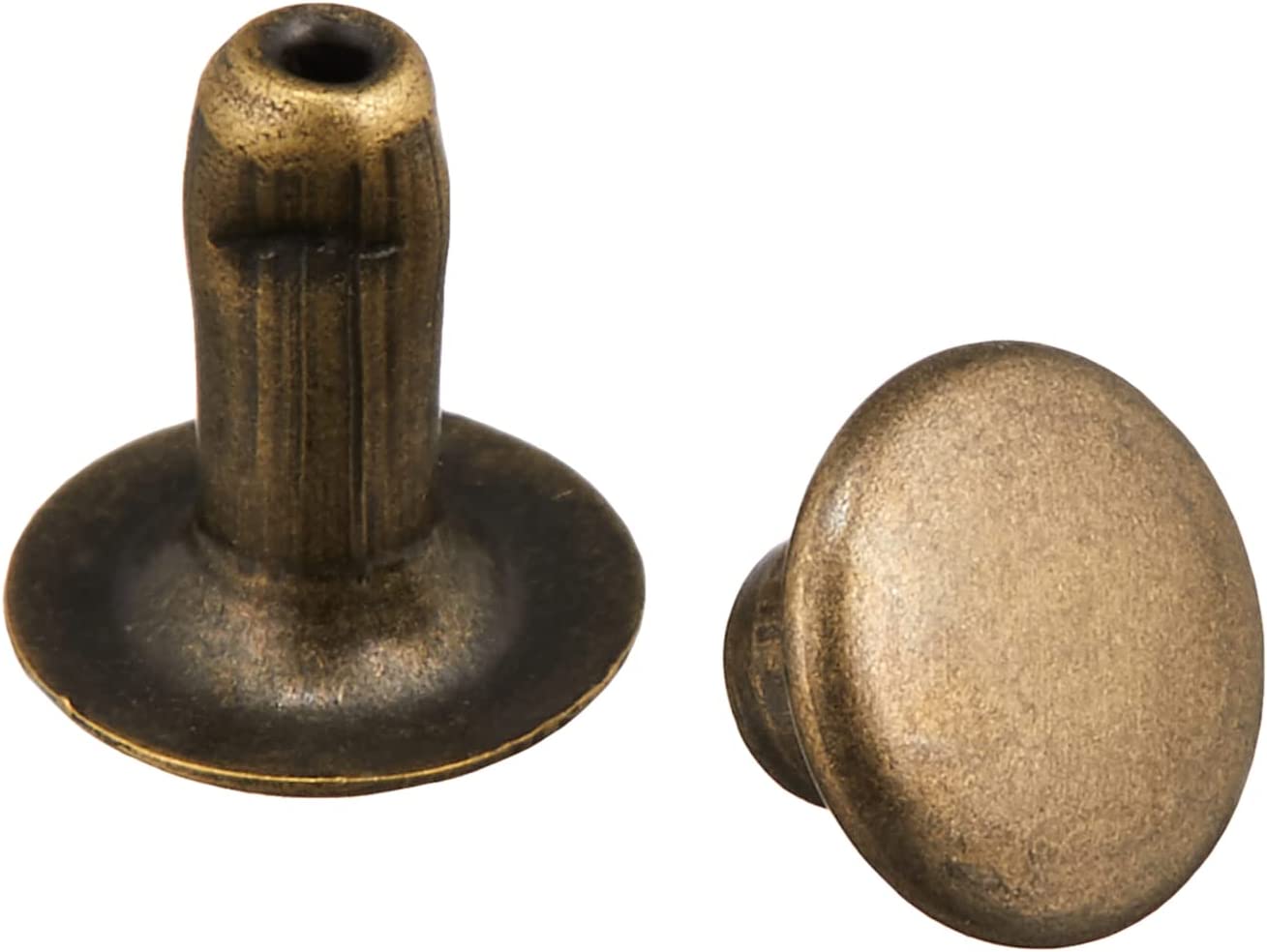 日本紐釦貿易 片面カシメ 小サイズ 6×6mm 100個 アンティークゴールド F3-28 （ご注文単位1束）【直送品】