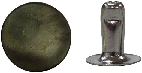 日本紐釦貿易 片面カシメ 大サイズ 足長タイプ 9×10mm 50個 黒ニッケル F3-72 （ご注文単位1束）【直送品】