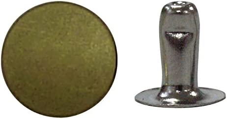 日本紐釦貿易 片面カシメ 大サイズ 足長タイプ 9×10mm 50個 アンティークゴールド F3-73 （ご注文単位1束）【直送品】