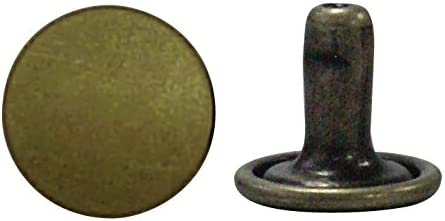 日本紐釦貿易 両面カシメ 小サイズ 足長タイプ 6.5mm×9mm 50個 アンティークゴールド F3-82 （ご注文単位1束）【直送品】