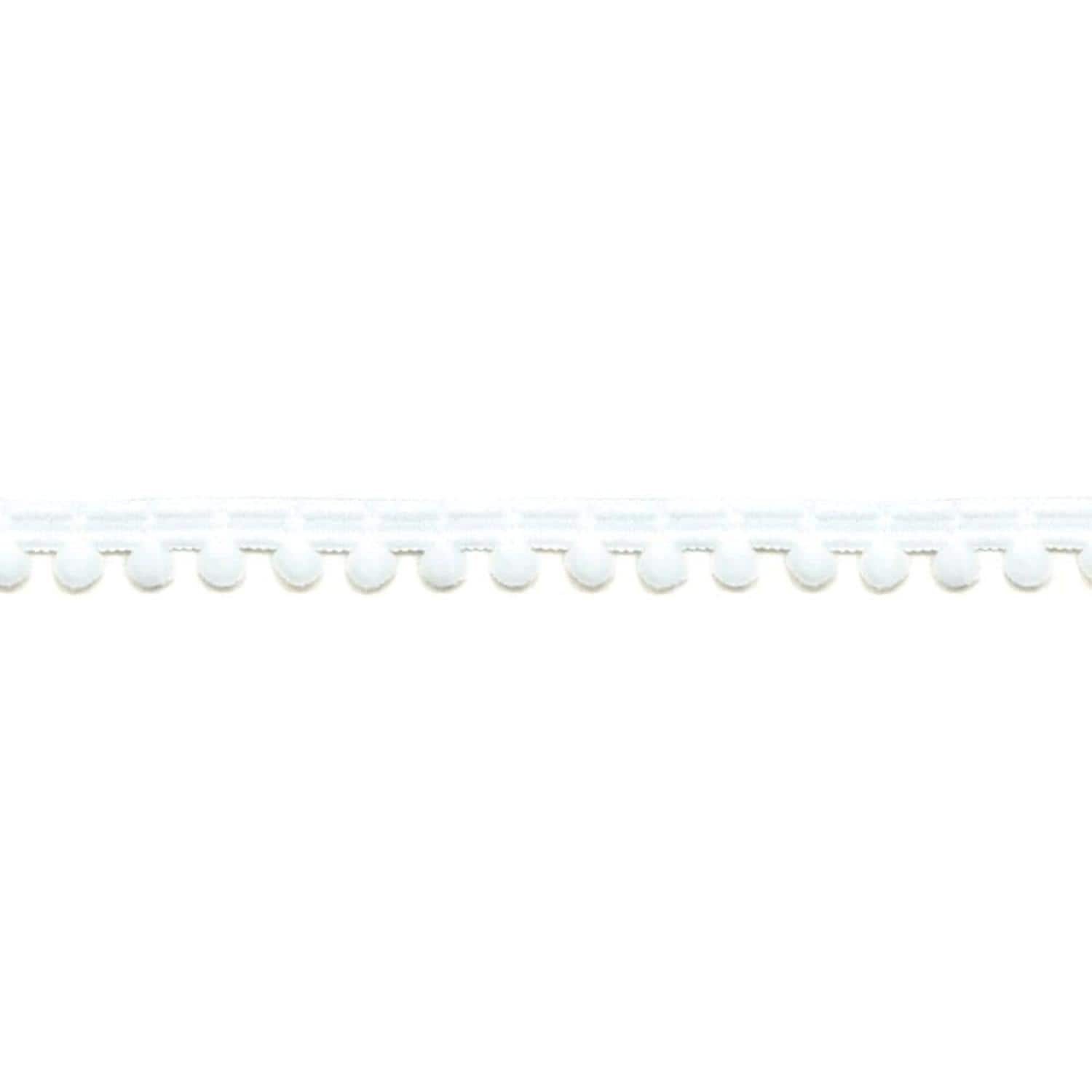 日本紐釦貿易 プチボンボンブレード 白 12mm×5m巻 114-90-1 （ご注文単位1巻）【直送品】