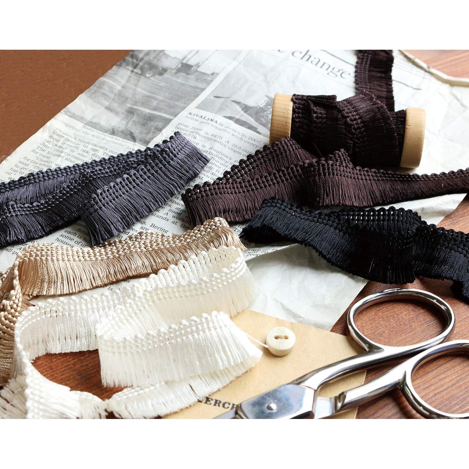 日本紐釦貿易 フリンジブレード ベージュ 巾20mm 3m巻 DAI117-1349-042 (ご注文単位1巻)【直送品】