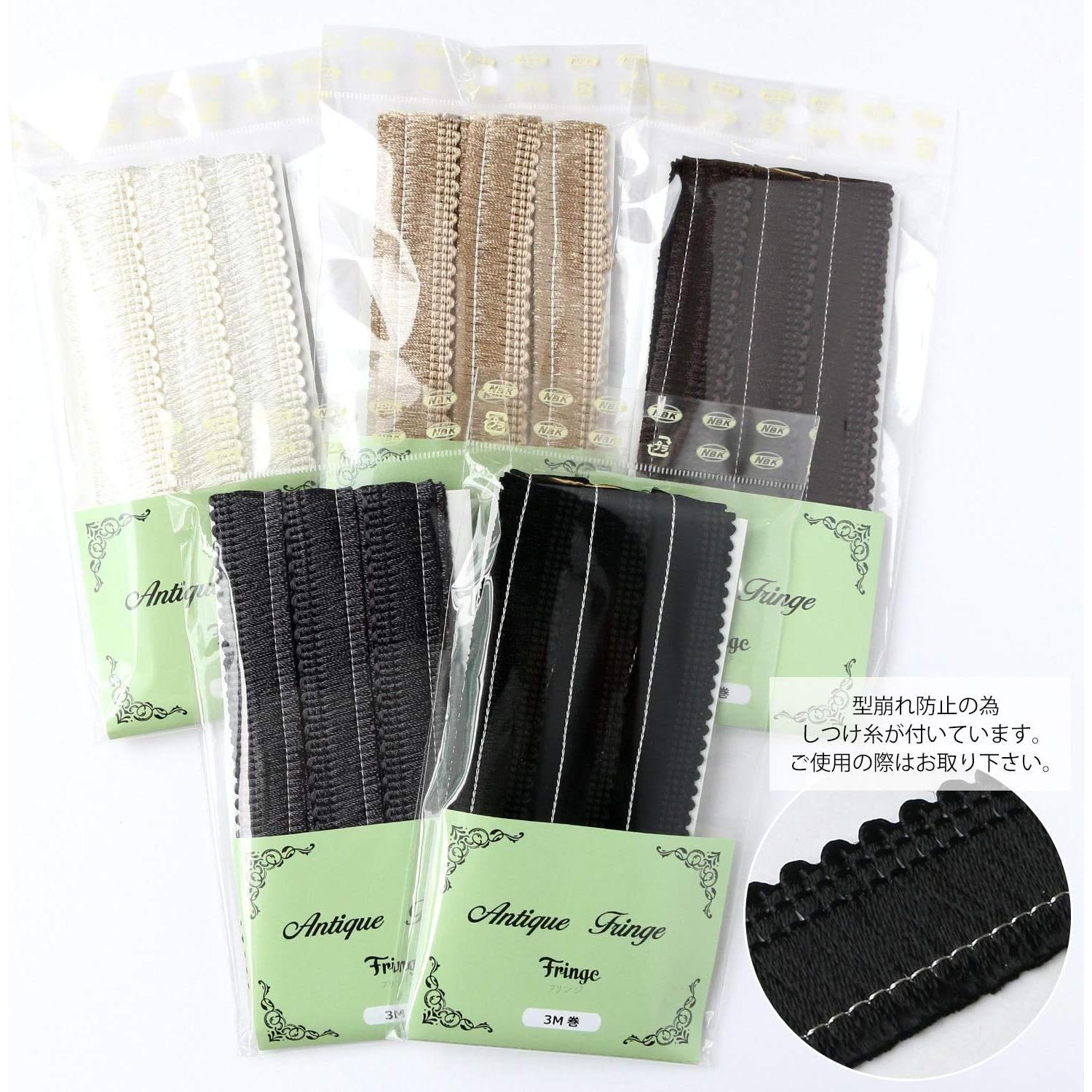 日本紐釦貿易 フリンジブレード 茶 巾20mm 3m巻 DAI117-1349-045 (ご注文単位1巻)【直送品】