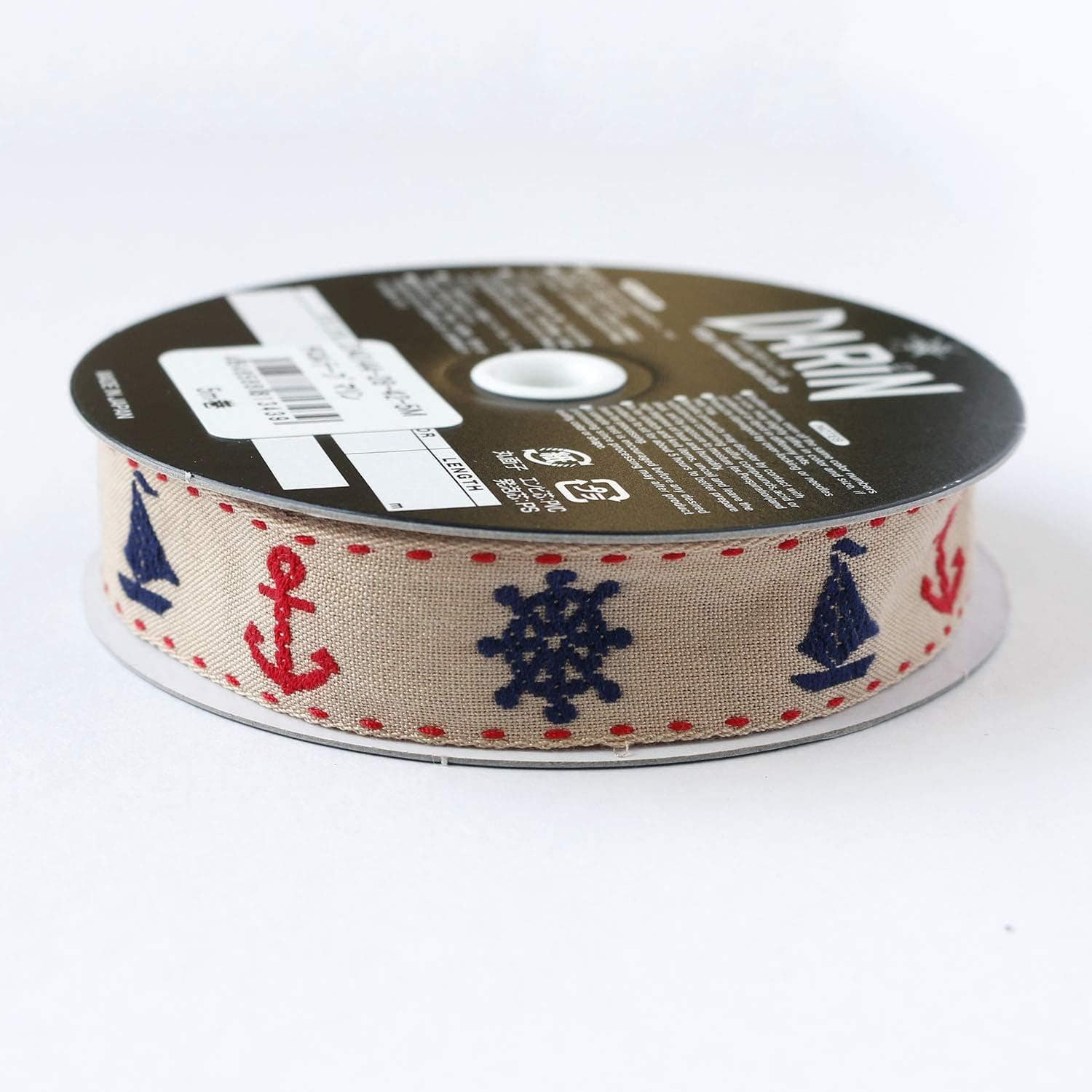 日本紐釦貿易 チロルテープ マリン 5m巻 巾約20mm DAI144-28-42-5M (ご注文単位1巻)【直送品】