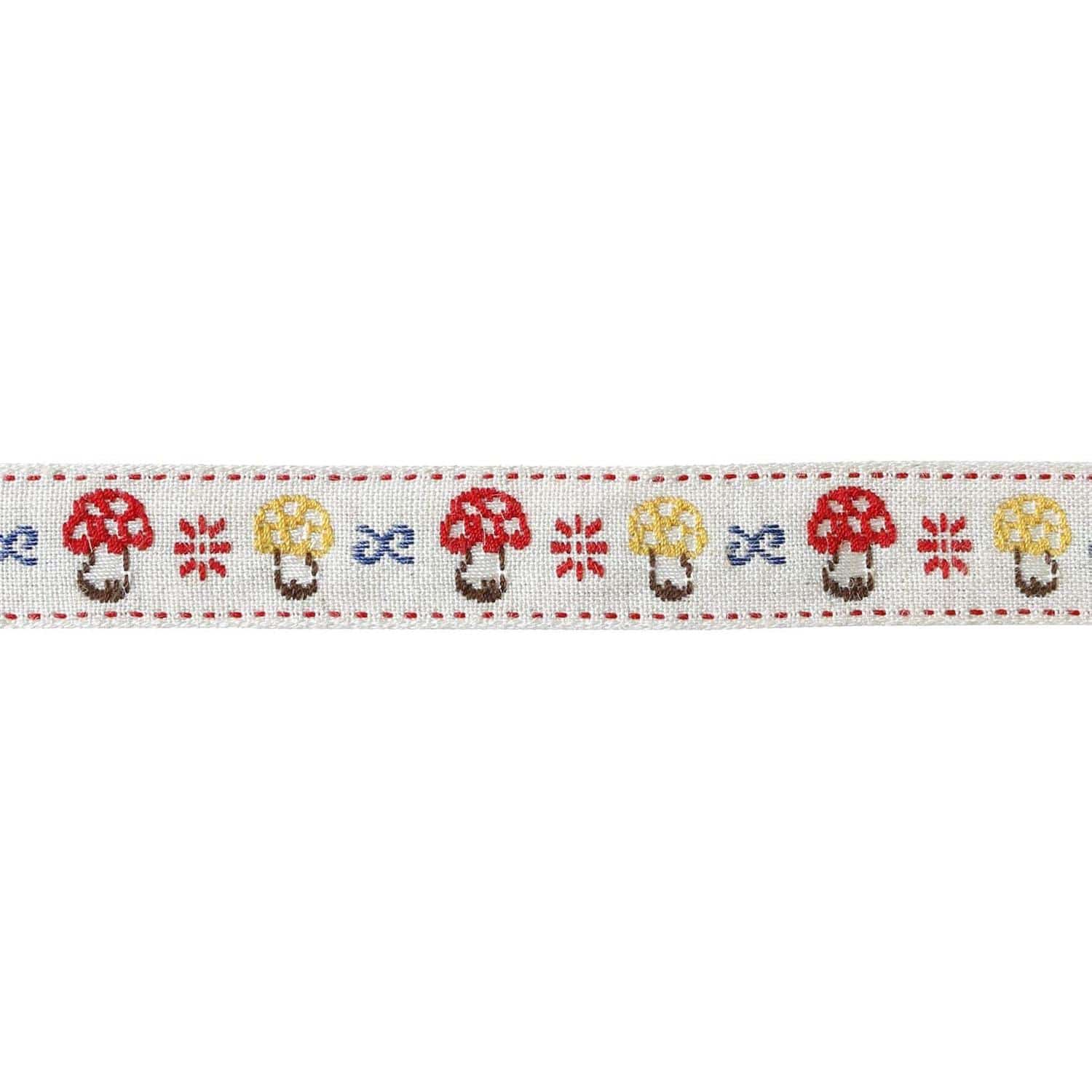 >日本紐釦貿易 チロルテープ きのこ 5m巻 巾約16mm DAI144-33-15-5M （ご注文単位1巻）【直送品】