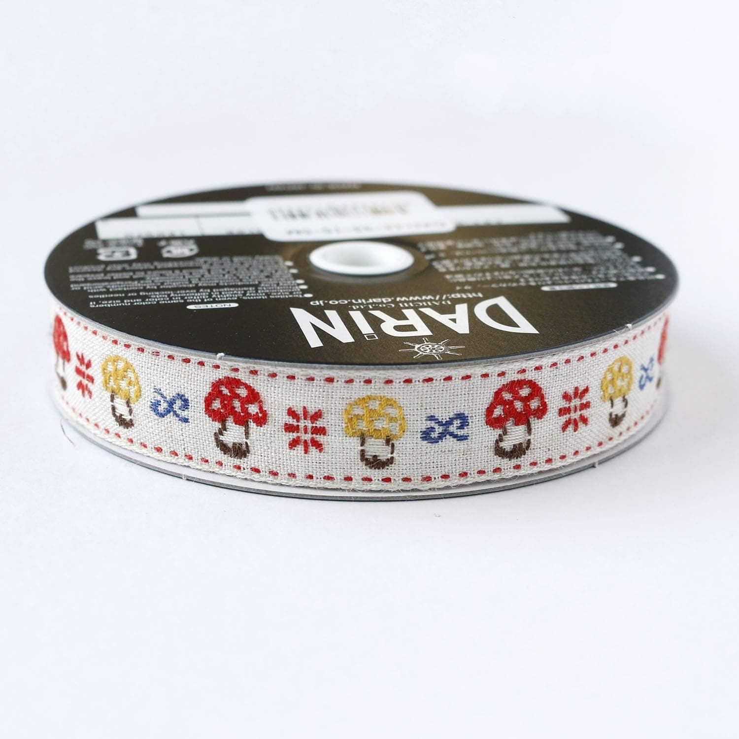 日本紐釦貿易 チロルテープ きのこ 5m巻 巾約16mm DAI144-33-15-5M （ご注文単位1巻）【直送品】