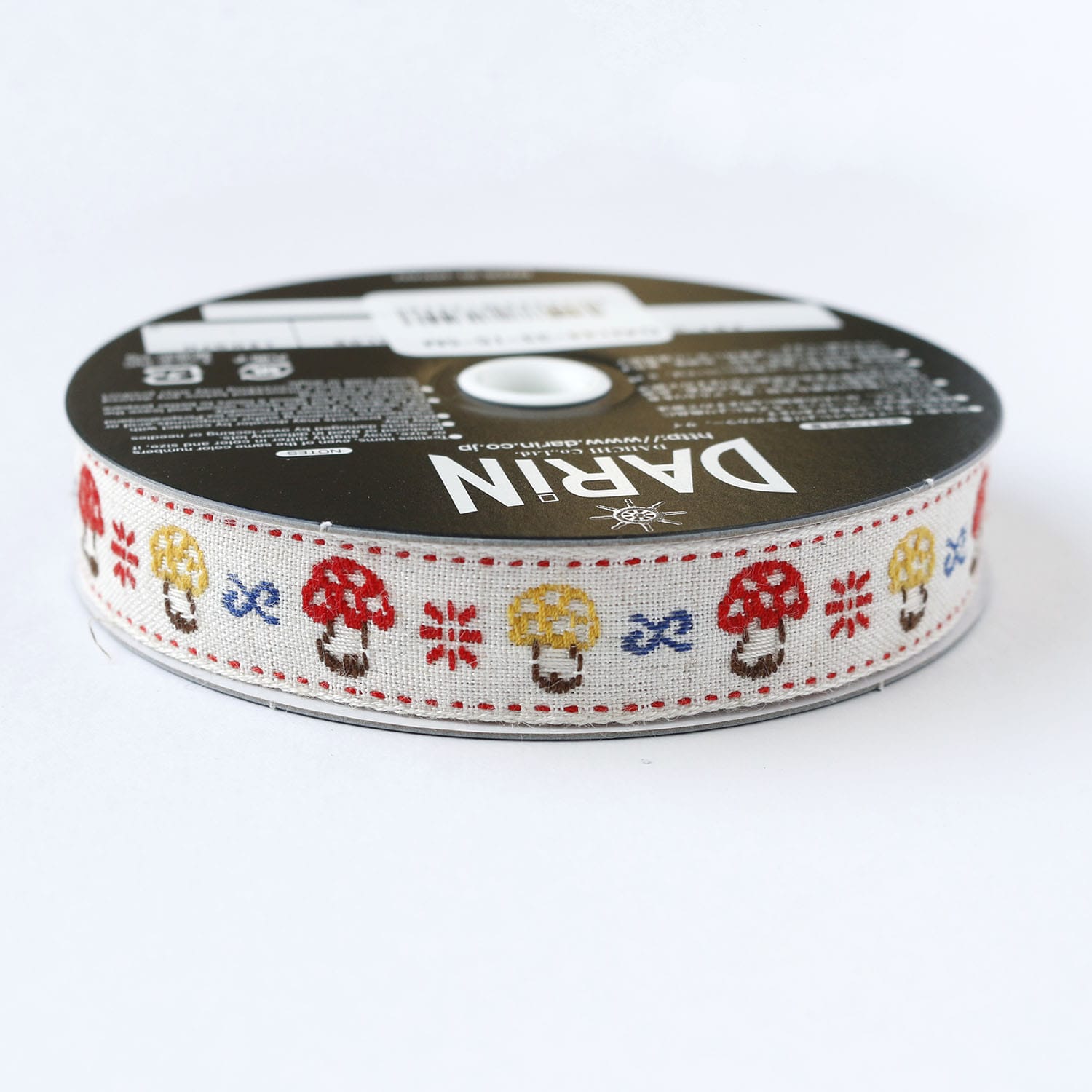 日本紐釦貿易 チロルテープ きのこ 5m巻 巾約16mm DAI144-33-15-5M （ご注文単位1巻）【直送品】
