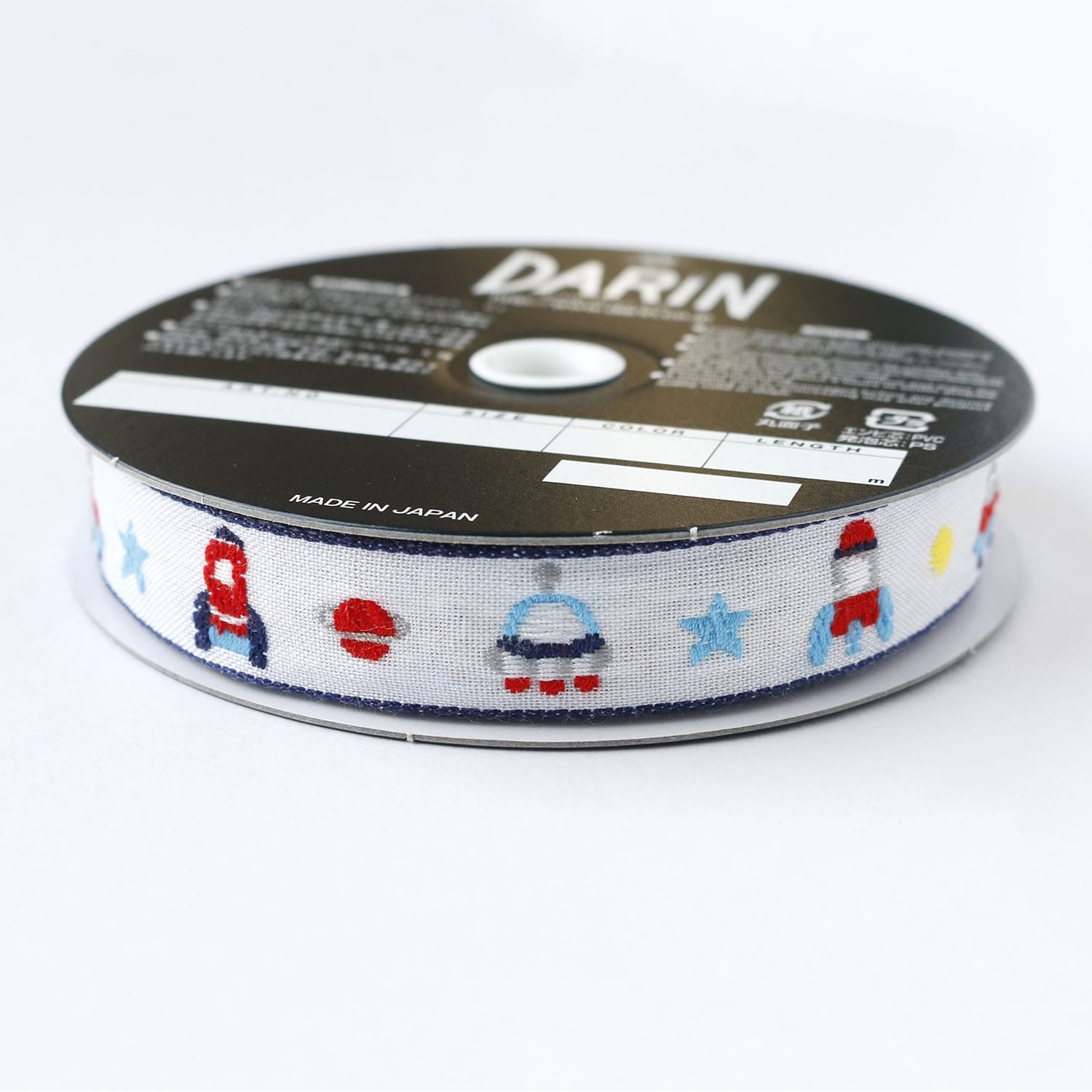 日本紐釦貿易 チロルテープ UFO 5m巻 巾約16mm DAI144-46-1-5M (ご注文単位1巻)【直送品】