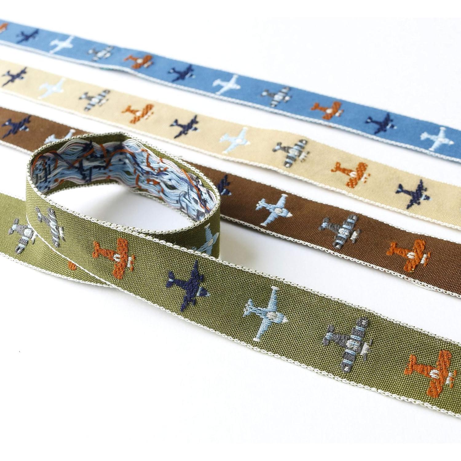 日本紐釦貿易 チロルテープ 飛行機 5m巻 巾約20mm DAI144-43-45-5M (ご注文単位1巻)【直送品】