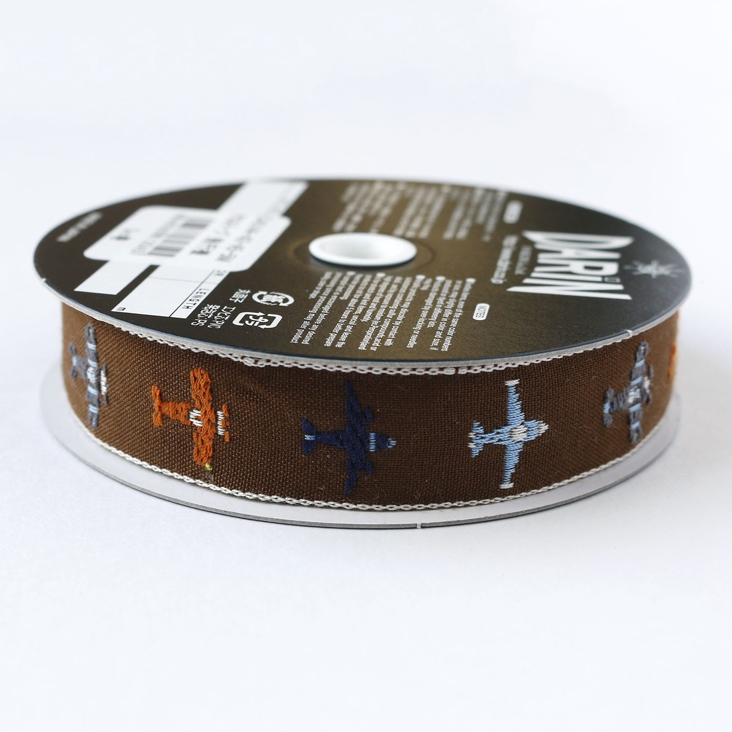 日本紐釦貿易 チロルテープ 飛行機 5m巻 巾約20mm DAI144-43-45-5M (ご注文単位1巻)【直送品】