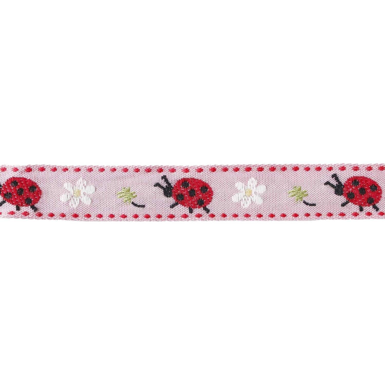 日本紐釦貿易 チロルテープ てんとう虫 5m巻 巾約18mm DAI144-29-12-5M （ご注文単位1巻）【直送品】