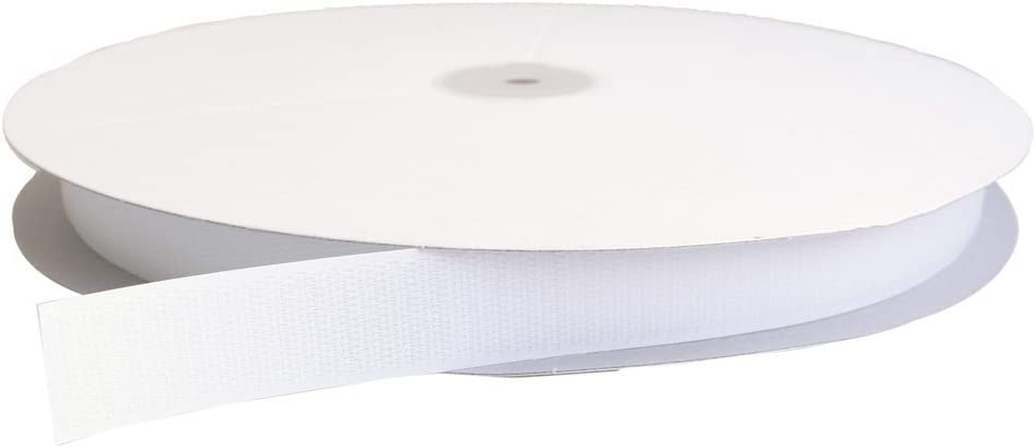 日本紐釦貿易 Y.K.K ベルクロ 面ファスナー A オス 25mm巾×25m巻 白 F11-BER25-25A-1 （ご注文単位1巻）【直送品】