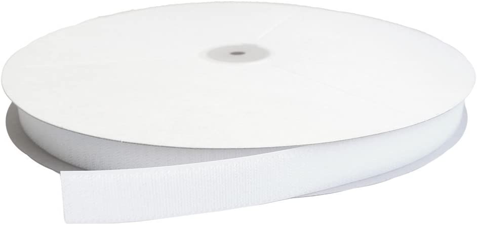 日本紐釦貿易 ベルクロ 面ファスナー B メス 25mm巾×25m巻 白 F11-BER25-25B-1 (ご注文単位1巻)【直送品】