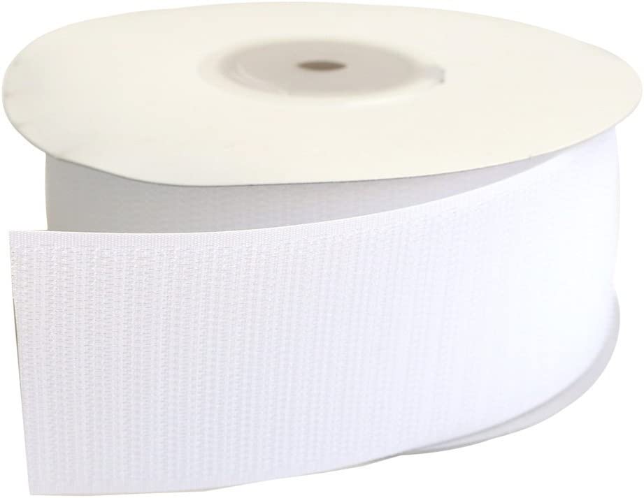 日本紐釦貿易 ベルクロ 面ファスナー A オス 50mm巾×5m巻 白 F11-BER50-5A-1 (ご注文単位1巻)【直送品】