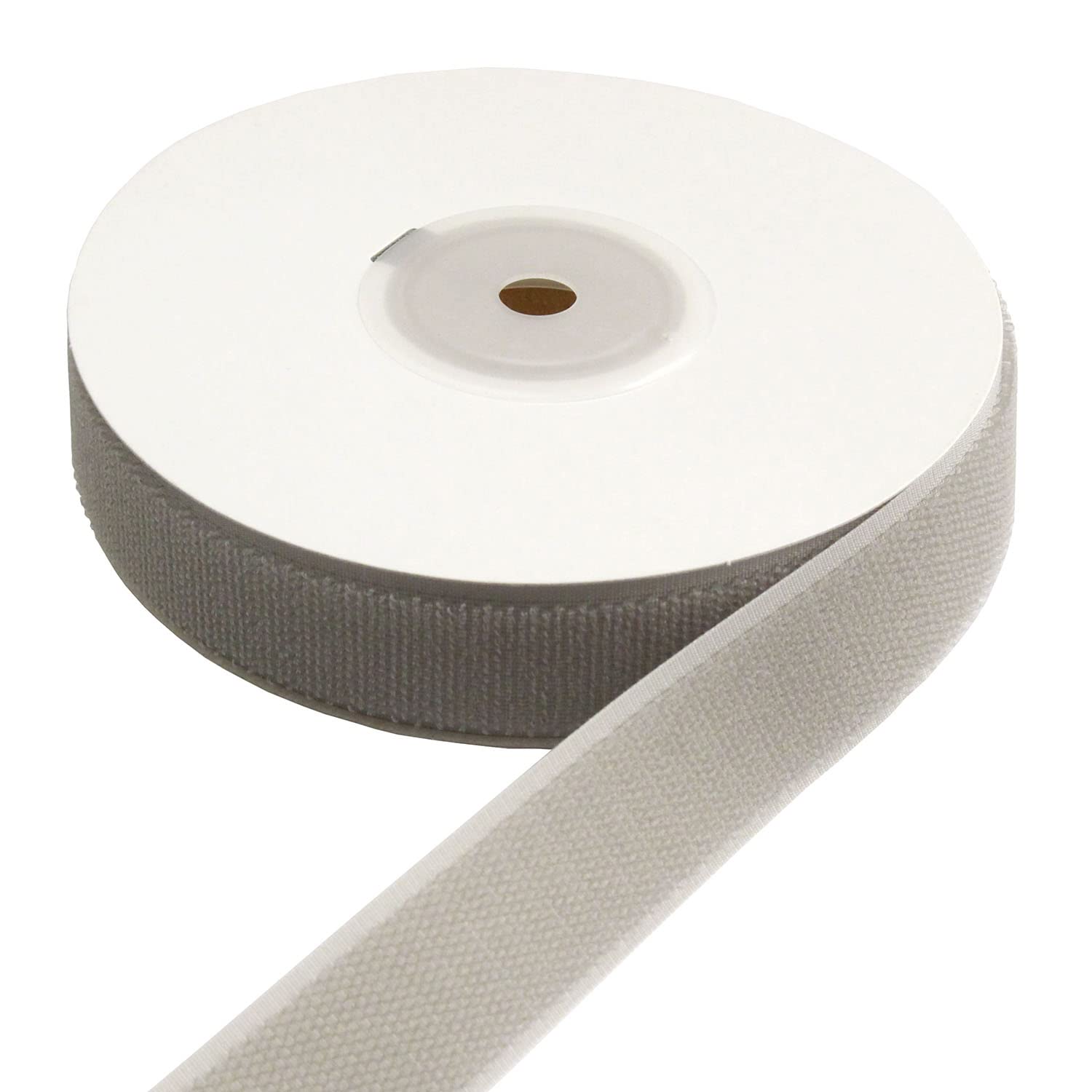 日本紐釦貿易 Y.K.K ベルクロ面ファスナー 縫い付けタイプ 巾25mm 徳用5m巻 B(ループ) 1958グレー （ご注文単位1巻）【直送品】