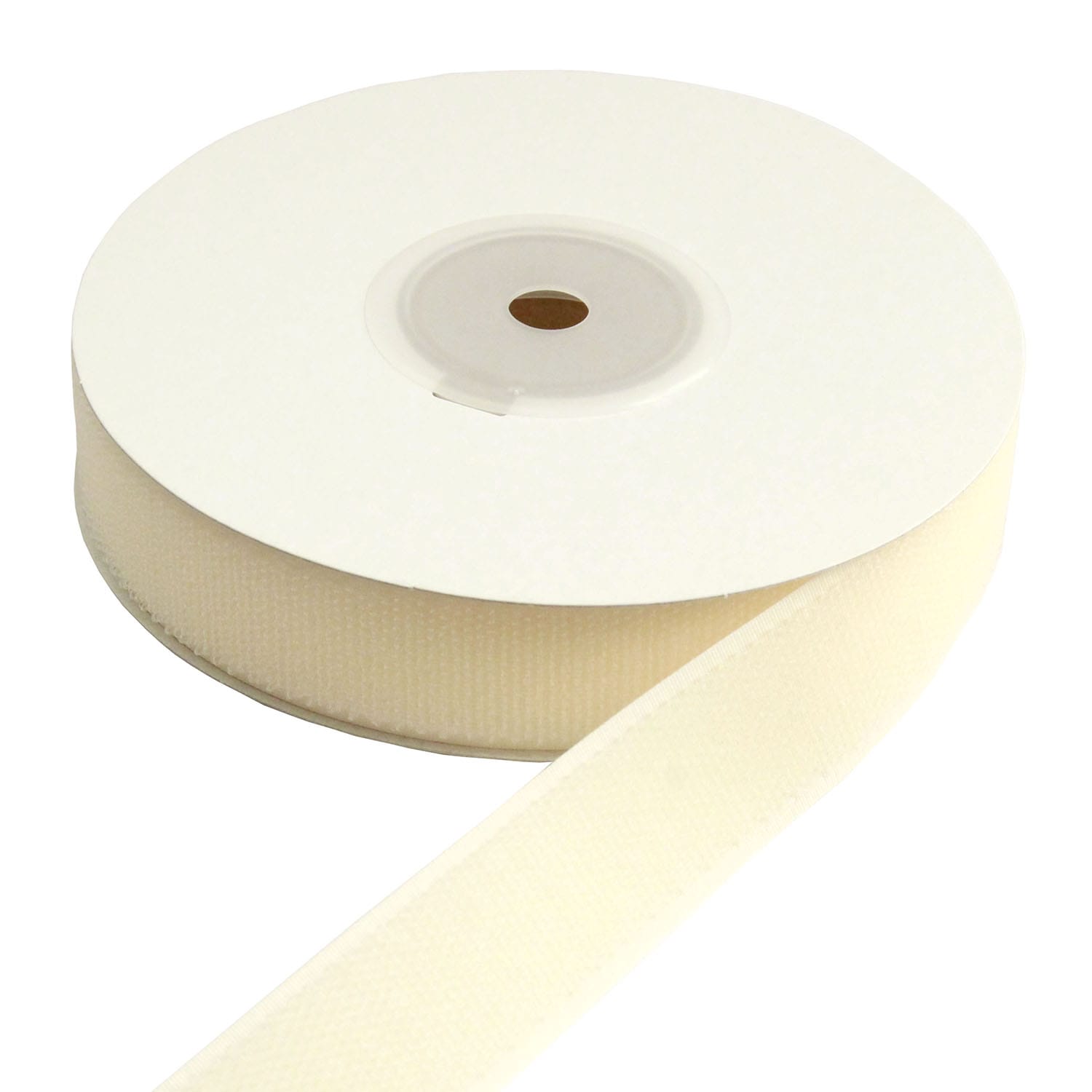 日本紐釦貿易 ベルクロ面ファスナー 縫い付けタイプ 巾25mm 徳用5m巻 B(ループ) 1204クリーム （ご注文単位1巻）【直送品】