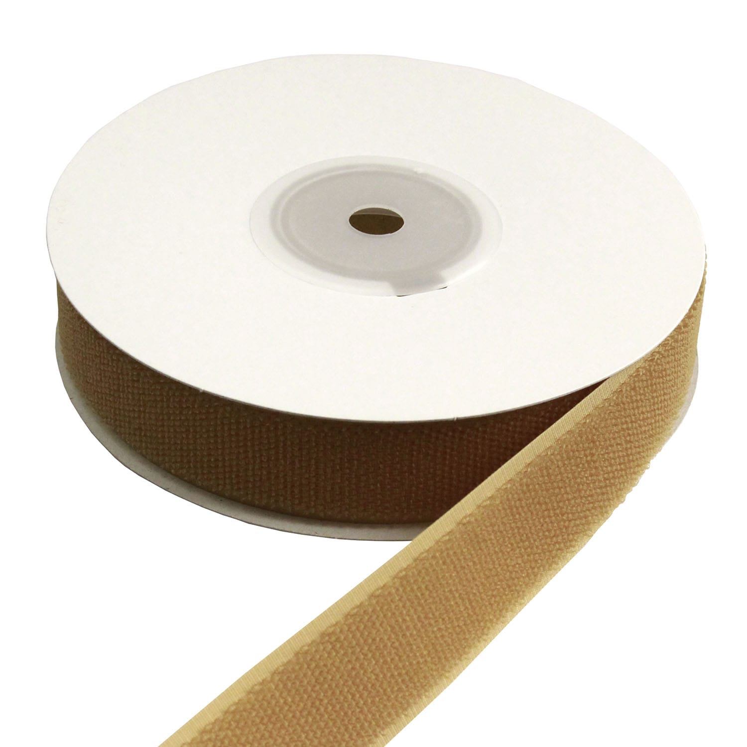 日本紐釦貿易 ベルクロ面ファスナー 縫い付けタイプ 巾25mm 徳用5m巻 B(ループ) 224オーカー （ご注文単位1巻）【直送品】