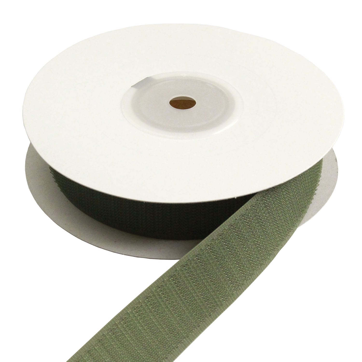 日本紐釦貿易 Y.K.K ベルクロ面ファスナー 縫い付けタイプ 巾25mm 徳用5m巻 A(フック) 1523カーキ （ご注文単位1巻）【直送品】