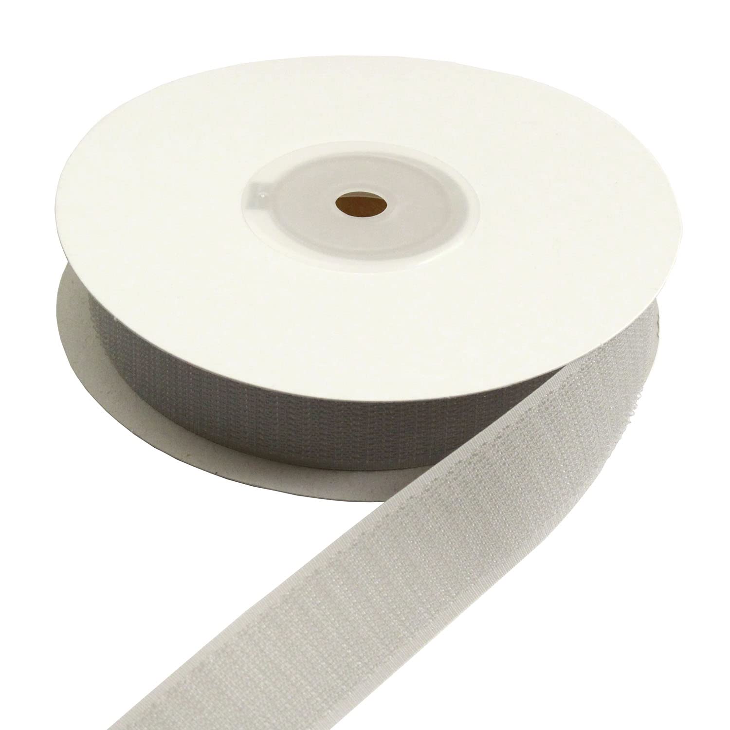 日本紐釦貿易 Y.K.K ベルクロ面ファスナー 縫い付けタイプ 巾25mm 徳用5m巻 A(フック) 1958グレー （ご注文単位1巻）【直送品】