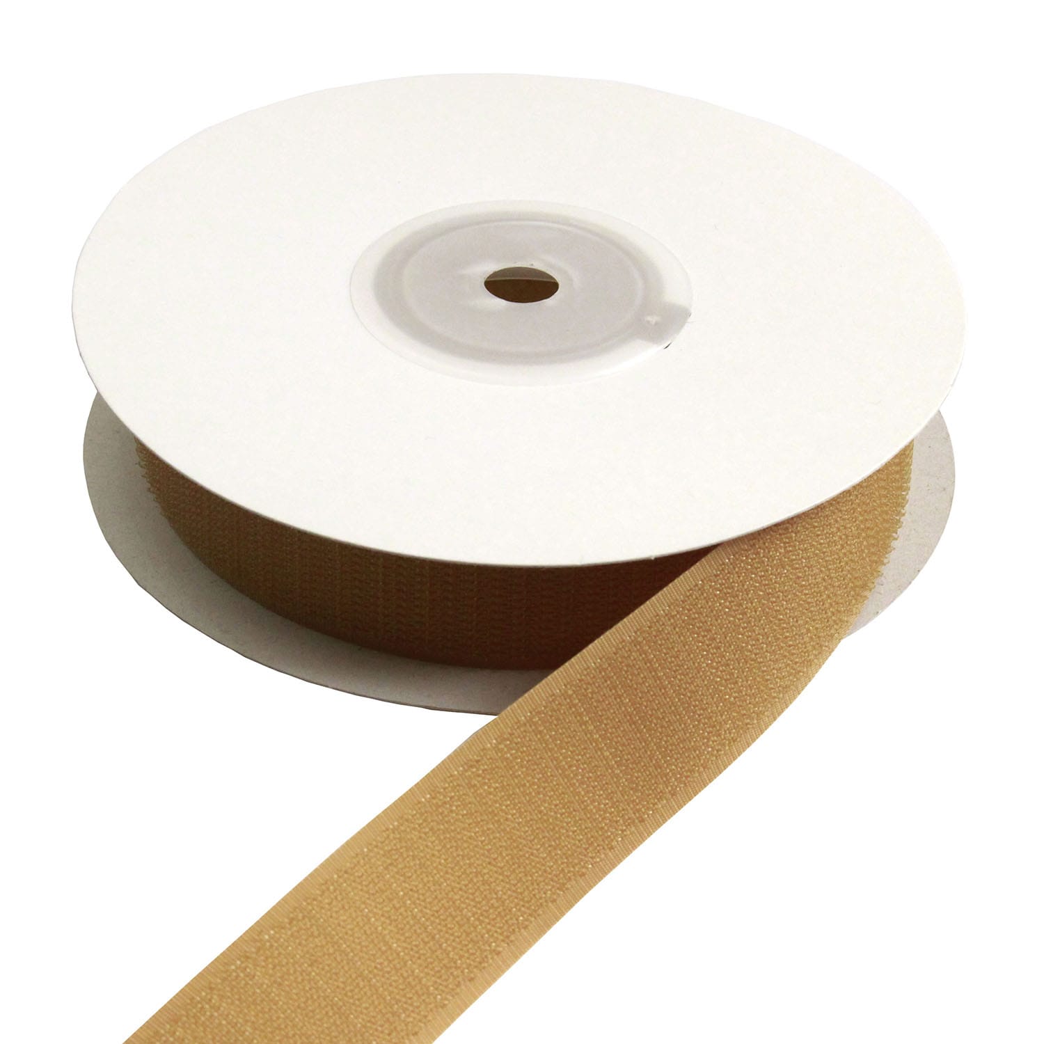 日本紐釦貿易 Y.K.K ベルクロ面ファスナー 縫い付けタイプ 巾25mm 徳用5m巻 A(フック) 224オーカー （ご注文単位1巻）【直送品】