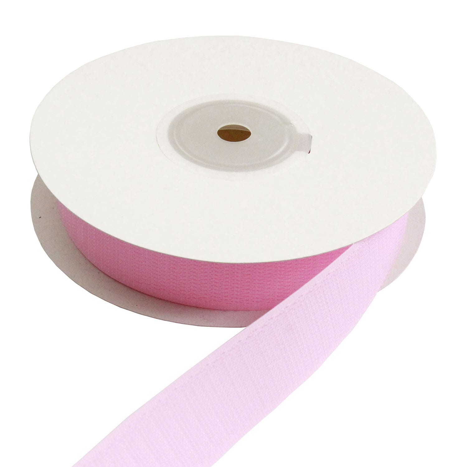 日本紐釦貿易 Y.K.K ベルクロ面ファスナー 縫い付けタイプ 巾25mm 徳用5m巻 A(フック) 1400ピンク （ご注文単位1巻）【直送品】