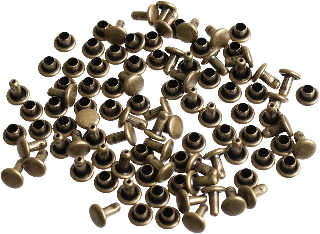 日本紐釦貿易 両面カシメ 特小サイズ ブラックニッケル φ4.5mm 50個入 F3-132-50 （ご注文単位1束）【直送品】