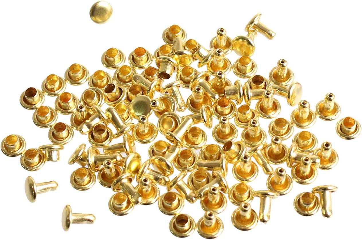 日本紐釦貿易 両面カシメ 特小サイズ ゴールド φ4.5mm 50個入 F3-134-50 （ご注文単位1束）【直送品】