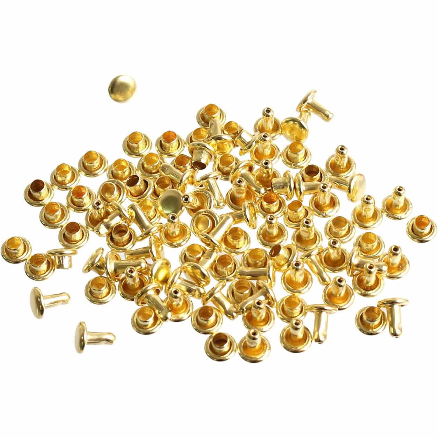 日本紐釦貿易 両面カシメ 特小サイズ ゴールド φ4.5mm 50個入 F3-134-50 (ご注文単位1束)【直送品】